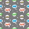 Seamless pattern with speech bubbles and sound effects