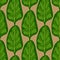 Seamless pattern Spinach salad on brown background. Modern ornament with lettuce