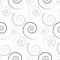 Seamless pattern with spiral curls ornament. Vintage design element in monochromatic style. Abstract ornate floral decor