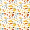 Seamless pattern sports theme