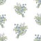 Seamless pattern of spring bouquets lilies of the valley and violets