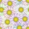 Seamless pattern with spring camomile. Beauty flower. Fabric pastel colors.