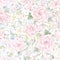 Seamless pattern. Spring delicate rose flowers. Digital printing