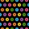 Seamless Pattern of spring and summer flowers. Bright flowers. olorful flowers on black background. Cute floral pattern