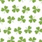 Seamless pattern St Patricks Day Clover leopard spots. Shamrock ornament vector illustration