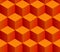 Seamless pattern of stacked isometric orange cubes