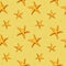 Seamless pattern with starfish. Vector illustration.