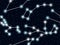 Seamless pattern starry sky with the constellations of Ursa Minor, Virgo, Telescopium and Taurus