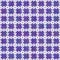 Seamless pattern stars flowers Ornament of Russian folk embroidery, purple blue lilac contour on white background. Can be used for