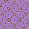 Seamless pattern of stars stacked of colored squares, on a bright purple background