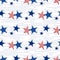 Seamless pattern of stars on white background.4th July. Stars and stripes wallpaper