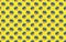 Seamless pattern with Steel cauldron with boiling green magic potion on yellow background.