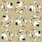 Seamless pattern of storks