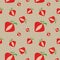 Seamless pattern with strawberries