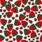 Seamless pattern strawberries berries.