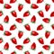 Seamless pattern strawberry. Polygon fruit. Vector