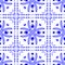 Seamless pattern in the style of Dutch tiles
