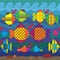 Seamless pattern with stylize fishes