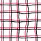 Seamless pattern of the stylized black and red scottish cell on a white background.