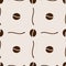 seamless pattern with stylized coffee beans