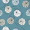 seamless pattern with stylized dandelions