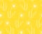 Seamless pattern with stylized dandelions