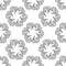 Seamless pattern with Stylized flower, mandala . Hexagonal pattern, decorative elements. Black and white vector