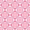 Seamless pattern of stylized hearts and geometrical shapes