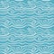 Seamless pattern with stylized simple waves. Vintage