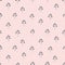 Seamless pattern with stylized tiny abstract plants. Pink minimalistic style texture.