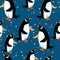 Seamless pattern Subantarctic penguin papuan Vector