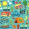 Seamless pattern with summer camping