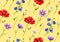 Seamless pattern with summer flowers.