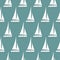 Seamless pattern summer sailboat