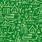 Seamless pattern with summer scout camp elements