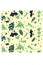 Seamless pattern with swamp theme cones leaves and fem