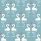 Seamless pattern with swans