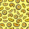 Seamless pattern with sweet oranges