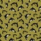 Seamless pattern with swimming orca whales. Complex vector print in coral, grey and smoky blue.