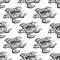 Seamless pattern of swimming turtles