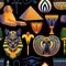 Seamless pattern of a symbols of the ancient Egypt