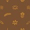 Seamless pattern with symbols of Australian aboriginal art