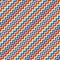 Seamless pattern with symmetric geometric ornament. Chevron zigzag bright colors diagonal lines abstract background.