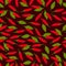 Seamless pattern with Tabasco Peppers. Flat style.