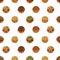 Seamless pattern with takoyaki vector illustration