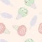 Seamless pattern tasty sweet delicious ice creams