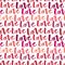 Seamless pattern with text Love. Vector romantic texture. Hand drawn calligraphic love pattern for wrapping paper, fashion textile