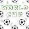Seamless pattern with text. World cup.