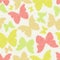 Seamless pattern with textile butterflies