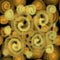 Seamless Pattern for textile or wallpaper. Blurred texture of transparent yellow spirals